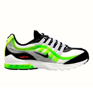 Nike Men’s Air Runner Low-Top Sneakers in White & Neon Green